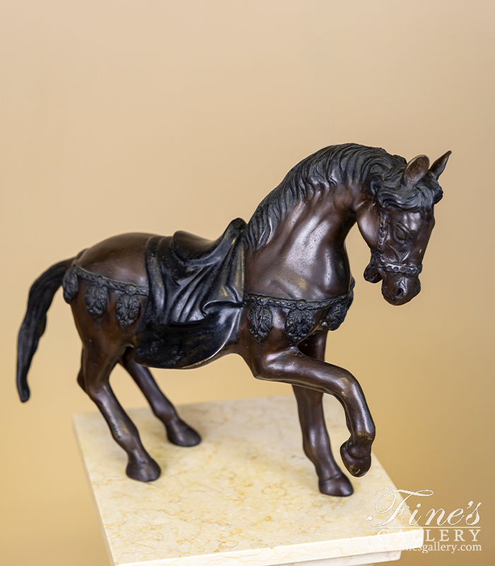 Bronze Statues  - Bronze Horse Statue Roman - BS-164